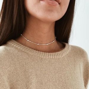 Stargaze Jewelry Satellite Chain Choker Silver